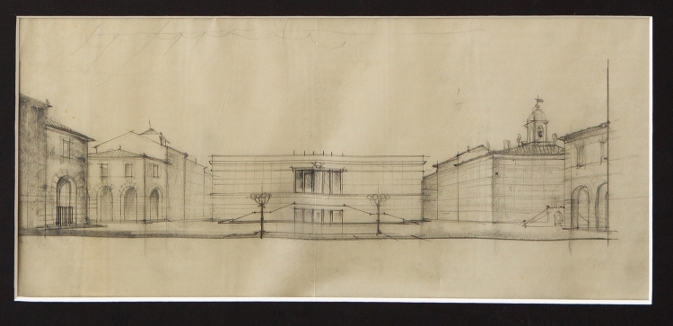 Studi per edificio razionalista in contesto storico: Virgilio Marchi